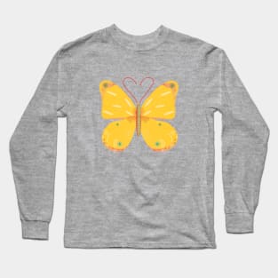 Mellow Yellow Butterfly Long Sleeve T-Shirt